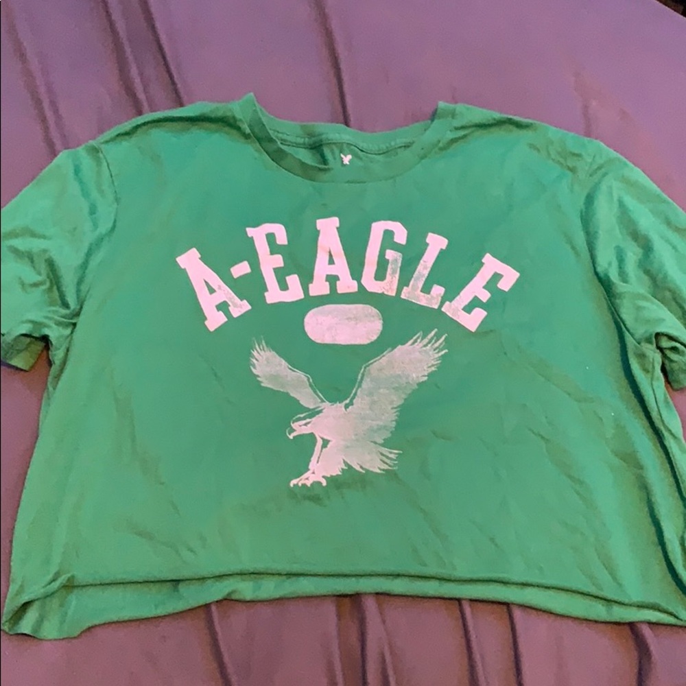 American eagle green crop top